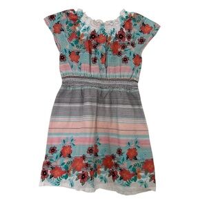 Old Navy Floral Dress Tropical Hawaii Hibiscus Baby Girl 18-24M